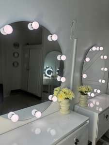 Led specchio per il trucco di luce su misura per la fabbrica di mobili e specchio per il trucco produttore 12 lampadine Led specchio di vanità luce - Product Image 6