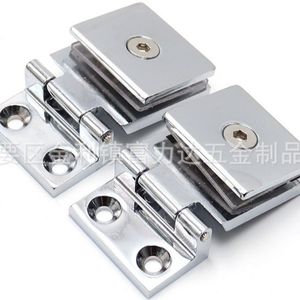 Charnières en acier inoxydable Fulida F-2026C, finition miroir brossé, modernes et simples, pour portes d'armoires, accessoires de fixation pour verre - Product Image 4