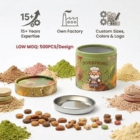 Conteneur Cylindrique en Carton Composite Biodégradable Résistant à l'Humidité pour Poudre Protéinée, Aliments Secs et Assaisonnements