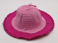 Chapeau Bob Plissé à Large Bord en Polyester Personnalisé pour Enfants, Motif Papillon, Protection UV pour la Plage et l'Extérieur - Vente en Gros