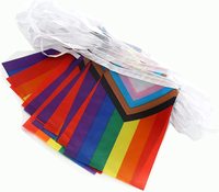 Vente en gros de nouveaux drapeaux arc-en-ciel pour la fierté gay, lesbienne, pansexuelle et bisexuelle, drapeau en guirlande, drapeau LGBTQ élaboré, décoration