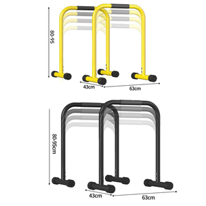 Barres parallèles multifonctionnelles CZFIT à haute capacité de charge, réglables sur 4 niveaux, pour calisthénie, postures inversées et pompes, avec double barre - Product Image 1