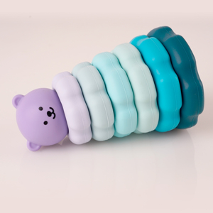 Jeu de blocs éducatifs personnalisés en silicone pour bébé, jouet sensoriel à empiler, cadeau - Product Image 6