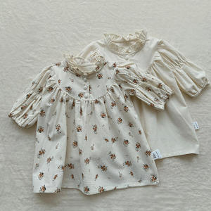 Jennybebe夏の幼児女の子プリント花ロンパーバブルスリーブドレスコットンベビー服 - Product Image 3