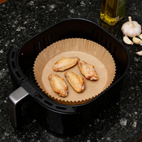 Papier sulfurisé premium pour friteuse à air, jetable, antiadhésif, écologique, compatible four, pour la cuisson de gâteaux