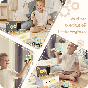 Banc de travail en bois pour enfants avec écrous et vis pour le bureau, jouet éducatif et divertissant - Product Image 4