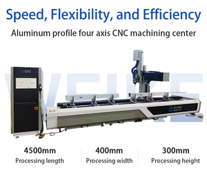 Machine de perçage et de fraisage CNC WEIKE haute efficacité 4 axes 4500 avec magazine d'outils 12 postes pour murs-<span class=keywords><strong>rideaux</strong></span> et fenêtres en aluminium - Product Image 6
