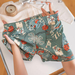 Nouveaux boxers pour hommes, taille mi-haute, tricotés, imprimés, sport, été, amples, respirants, tendance, grande taille, confortables - Product Image 4