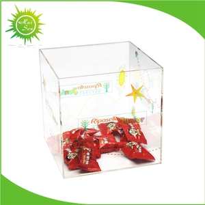 Clear Acrylic Plastic Small Square Cube Candy Party Treat Gift Box Containers 3x3x3 inch