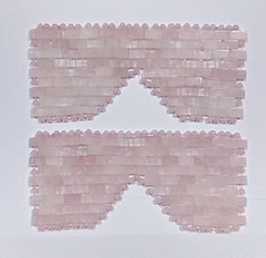 Herramienta para el Cuidado de la Piel, Máscara de Cuarzo Rosa Natural, Compresa para Ojos para Terapia Facial - Product Image 1