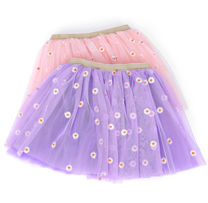 Tutus de Ballet con Bordado de Margaritas para Niñas, Falda de Tul para <span class=keywords><strong>Princesas</strong></span> Pequeñas - Product Image 1