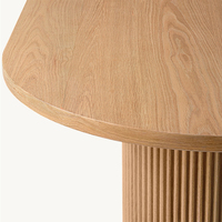Table à manger ovale en bois massif de style farmhouse moderne et luxueux pour la maison, l'hôtel et la villa