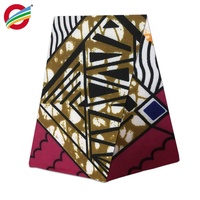 Tissu Uni 100% Polyester Tissé Super Imprimé Africain Wax pour Textile de Maison