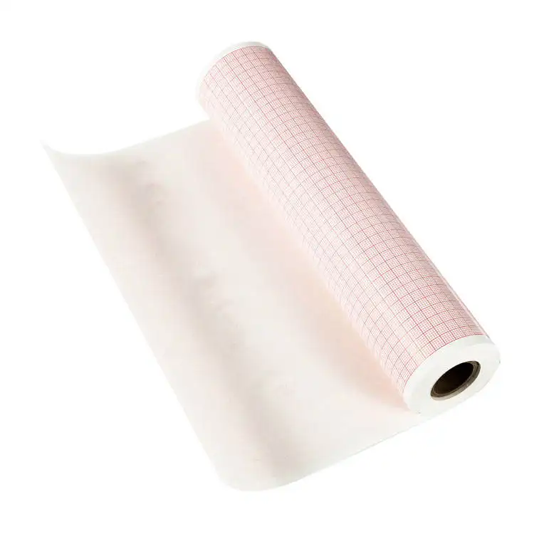 Consumibles médicos de alta calidad, rollo de papel Ecg térmico de Red de grabación de 210mm x 20m para máquina electrocardiográfica