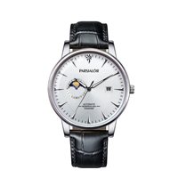 Montre mécanique automatique ultra-fine pour homme, 41 mm, grand cadran, phase de lune, calendrier, étanche, montre-bracelet pour homme d'affaires