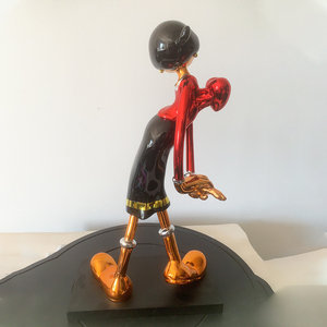 NOUVELLE ARRIVÉE Sculpture en résine chromée faite à la main de la femme de <span class=keywords><strong>Popeye</strong></span>, Olvia, pop art, statue de <span class=keywords><strong>dessin</strong></span> <span class=keywords><strong>animé</strong></span>, artisanat en résine <span class=keywords><strong>et</strong></span> arts pour cadeaux, décoration intérieure - Product Image 2