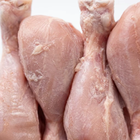 Cuisses de poulet congelées sans peau Halal en gros, cuisses de poulet IQF congelées en vrac pour l'exportation, viande de volaille maigre