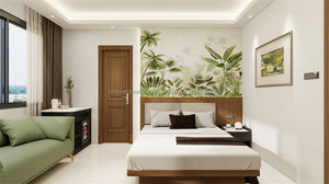 Juegos de Muebles para Dormitorio de Hotel, Solución Completa para Habitación a Bajo Costo, Cama Doble o Individual de Madera con Mesita de Noche, Armario, Sofá y Muebles para TV - Product Image 3