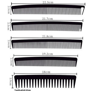 Set Professionale di Pettini per Taglio Capelli con Denti Densi in Plastica, Stile Barbiere, Portatile e Versatile per Casa e Salone - Product Image 2