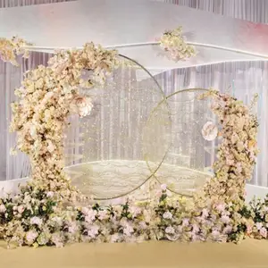 Đám cưới cung cấp hoa vòm đạo cụ đám cưới lớn sắt Vòng hoa Vòm Tròn ngoài trời bãi cỏ đám cưới Hoa kệ
