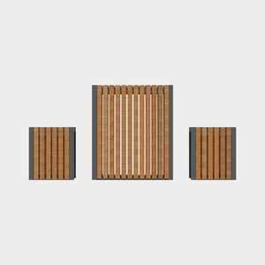 Ensemble de bancs de patio en métal BDB avec table, design moderne - Product Image 4