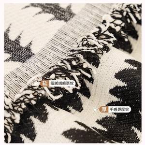 Memories Of Chenille <b>Sofa</b> <b>Cover</b> Rectangular Geometric Pattern Anti Pilling Soft Thick Home Use Raschel Blanket - Product Image 1