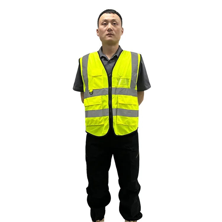 Strip Fabric Construction Security Safety Vest High Visibility Work Wear