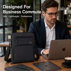 Custom Logo 12.9 Inch <strong>Tablet</strong> Shoulder <strong>Bag</strong> Waterproof Vertical Laptop Sleeve Case for iPad Pro Men Business Carrying <strong>Bag</strong> - Product Image 5