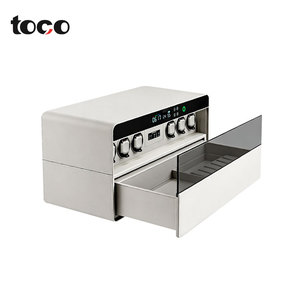 Caja Fuerte <span class=keywords><strong>con</strong></span> Cerradura Biométrica de Huella Dactilar y Ventana Giratoria de Vidrio de 2 Niveles para Relojes y Joyas, <span class=keywords><strong>con</strong></span> Almacenamiento Seguro - Product Image 3