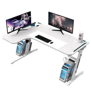 WSX8001wholesale Dormitorio <span class=keywords><strong>en</strong></span> forma de <span class=keywords><strong>L</strong></span> Personaliza Estudio competitivo <span class=keywords><strong>Gamer</strong></span> Escritorio de la computadora Escritorio De Pie ajustable <span class=keywords><strong>Mesa</strong></span> de juegos - Product Image 4