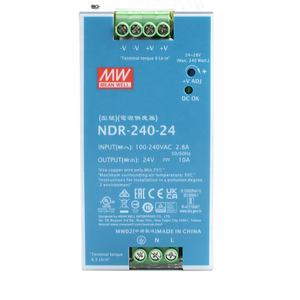 MeanWell catu daya pergantian rel Din NDR-240 grosir 240W 24V DC 10A 12V keluaran tunggal 5V 5A 300W - Product Image 6