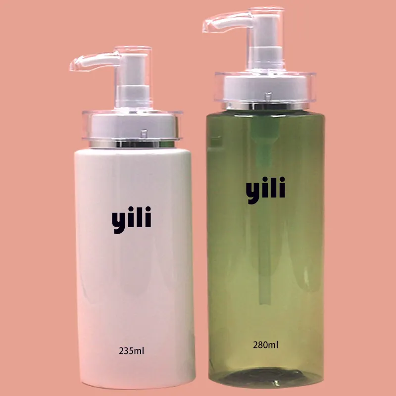 235 280 300ml 500 ml 1000 ml transparent frosted pink male plastic mils shampoo conditioner shower gel dispenser bottle