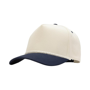 Casquette de baseball structurée à 5 panneaux bicolore, légèrement incurvée, personnalisable, unie, vierge, avec cordon, OEM ODM, pour hommes et femmes, usage décontracté, faible coût - Product Image 4