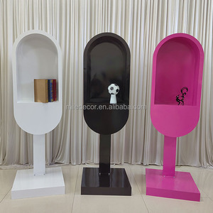 Nuovo arrivo vendita calda moderna cabina telefonica in metallo bianco Video <span class=keywords><strong>libro</strong></span> Stand per eventi e decorazione del partito sfondo - Product Image 4