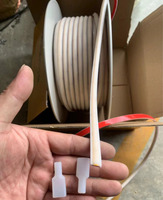 Tira de LED COB JIUAN Opal/Transparente con Puntos de Lámina de Cobre, 3000-6000K, 12 W/m, 8mm, 320 PC/m, Grado de Impermeabilidad IP68, Cortable, DC24V
