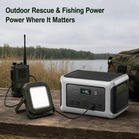 Générateur solaire au phosphate de fer et de lithium LFP 2880Wh, sortie 3500W, extensible jusqu'à 6000W, batterie B3000, onde sinusoïdale pure, utilisation en camping, R3500