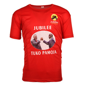 Factory Kenya Campaign Election Tshirts and Polyester Fabric Printed Shirts with Election Campaign Promotional Items