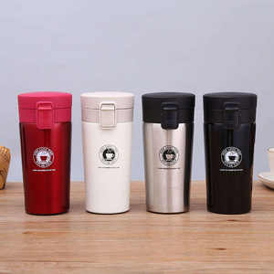 Gobelet isotherme en acier inoxydable avec couvercle pop-up pratique - Product Image 1