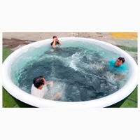 Spa gonflable portable, piscine ronde d'extérieur avec pompe filtrante pour jardin, cour arrière, détente familiale