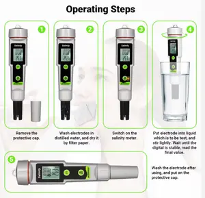 Hohe Präzision Salzwasser-Salinitätsmesser Stift Salzmittler Meereswasser-Hydrometer