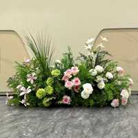 Rangkaian Bunga Buatan Romantis dan Menawan, Lavender, Mawar, Hydrangea, Delphinium Buatan Tangan untuk Dekorasi Pernikahan dan Centerpiece