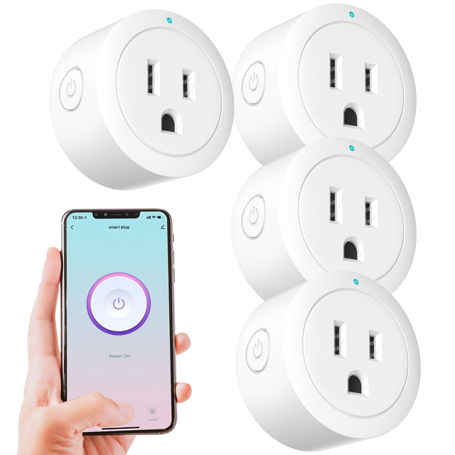 Us Smart Wifi Plug Power Monitor Timer Schedule EU Wall Plug Remote Control Fast Charging Plug