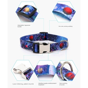 Collar de Perro de Poliéster Antipérdida con Estampado de Transferencia de Calor para Perros Pequeños, Estilo Teddy Golden <span class=keywords><strong>Retriever</strong></span>, Suministros de Cuerda de Tracción - Product Image 3
