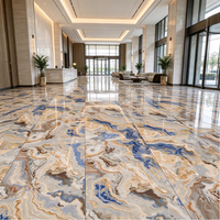 Carrelage vitrifié GILDESTONE Quiet Luxury en marbre veiné doré à glaçure métallique pour murs et sols intérieurs de villas aux États-Unis 600x1200mm