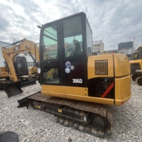 Excavatrice Caterpillar CAT306D d'occasion de 6 tonnes, d'origine japonaise, faible nombre d'heures, pour travaux agricoles, aménagement paysager et petits projets de construction
