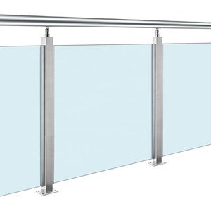 Rails d'escalier de luxe en acier inoxydable, <span class=keywords><strong>Balustrade</strong></span> d'intérieur, balcon en <span class=keywords><strong>verre</strong></span>, <span class=keywords><strong>Balustrade</strong></span> en <span class=keywords><strong>bois</strong></span>, modèles modernes, 8 pièces - Product Image 5