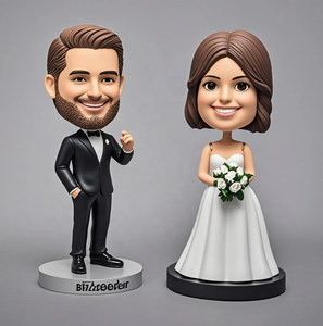 Stijlvolle Faux Hars Bruidspaar Beelden-Ideaal Voor Huwelijksdecoraties En Gunsten - Product Image 2