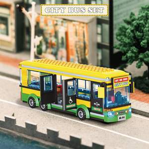 Juguete de Autobús EPT de 386 Piezas con Plataforma de Estación, Puertas y Asientos Realistas, Juego de Bloques de Construcción de Autobús Urbano para Niños - Product Image 5