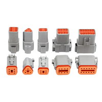 Connecteur mâle-femelle automobile série DT 22-16AWG 6P IP67 étanche avec contacts en alliage de cuivre et boîtier en laiton nickelé