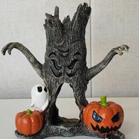 Ornement sculpté en résine en forme de monstre de citrouille d'Halloween du Shandong, pour aménagement aquatique d'aquariums (petits et grands poissons)